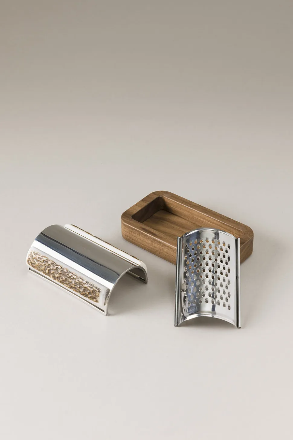 Stag antler Parmesan grater set