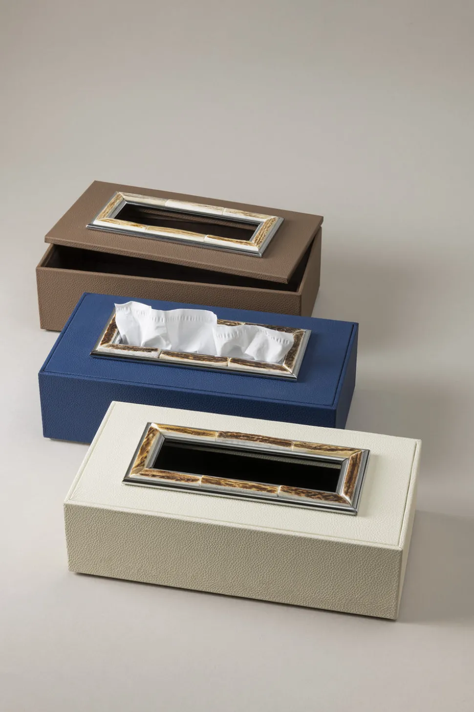 Stag antler Rectangular tissue box