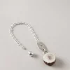 Stag antler Silver key chain