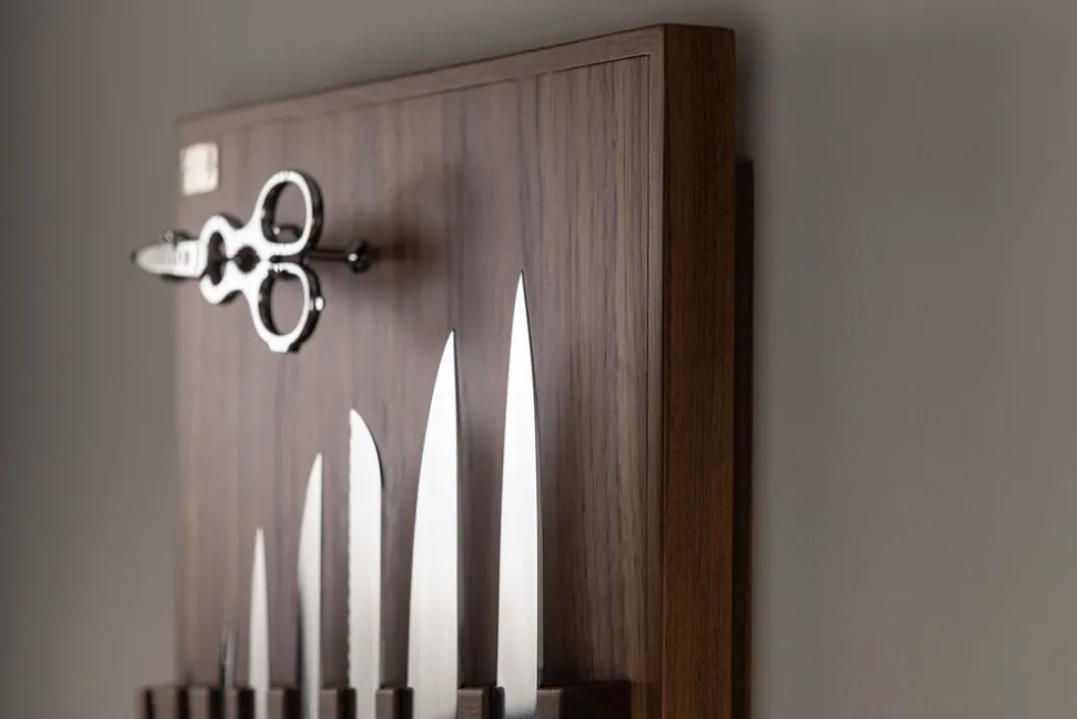 Stag antler Small wall-mounted knives set