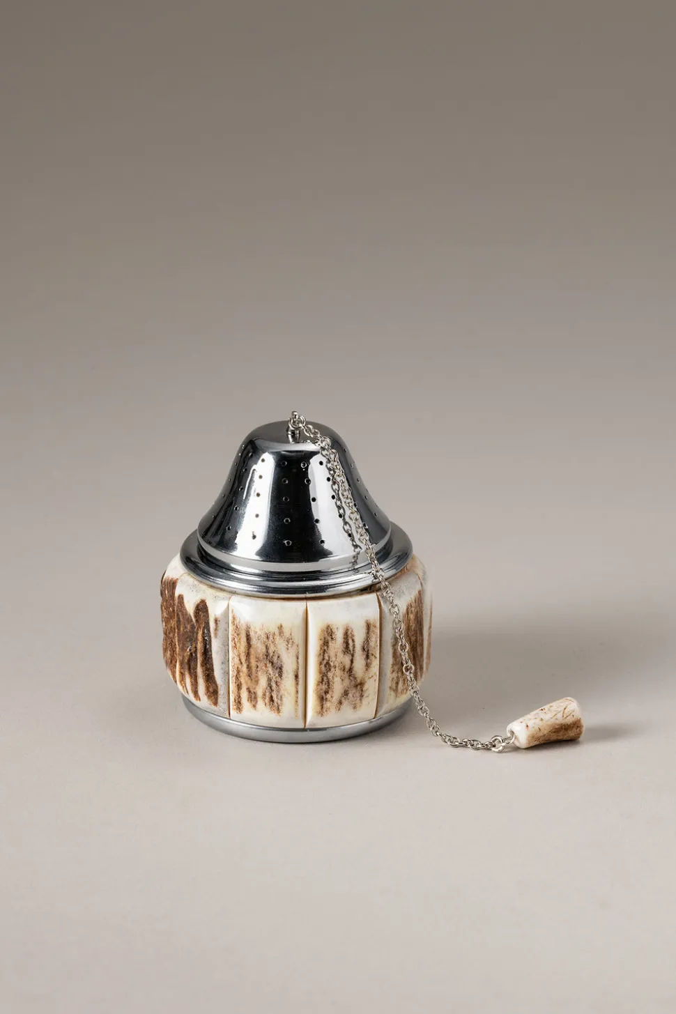 Stag antler Tea infuser with resting plate