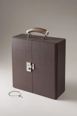 Stag antler Wine small travelling box stag handle