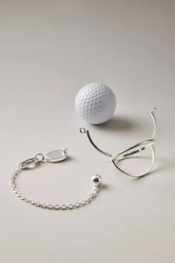Sterling silver Golf ball key chain