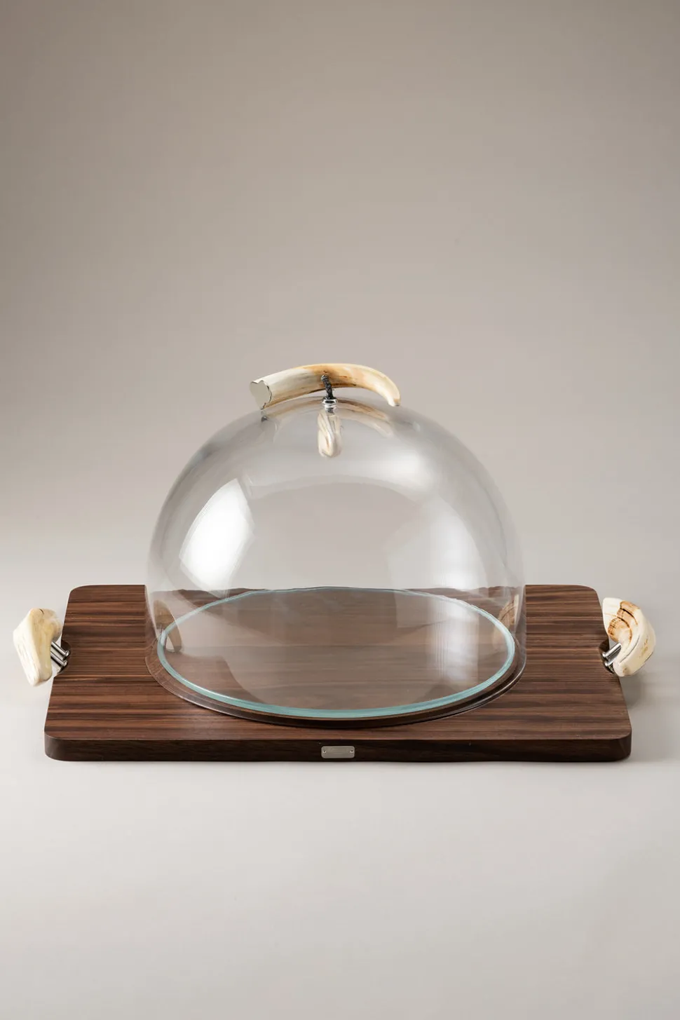 Warthog Cheese serving board with glassdome