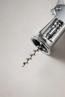 White mother of pearl Brass double lever corkscrew