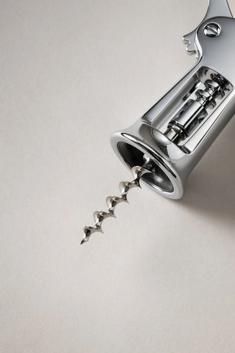 White mother of pearl Brass double lever corkscrew