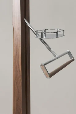 Wood Bathroom valet with mirror and plain shoulders