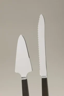 Wood Cake and knife server (individual components)