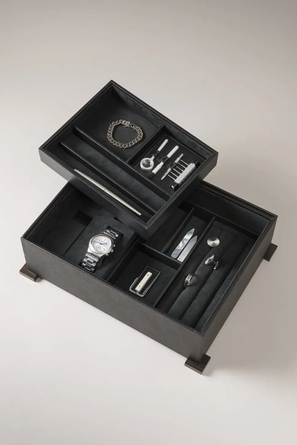 Wood Men's jewelry coffret