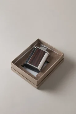Wood Oval shaped flint desk lighter