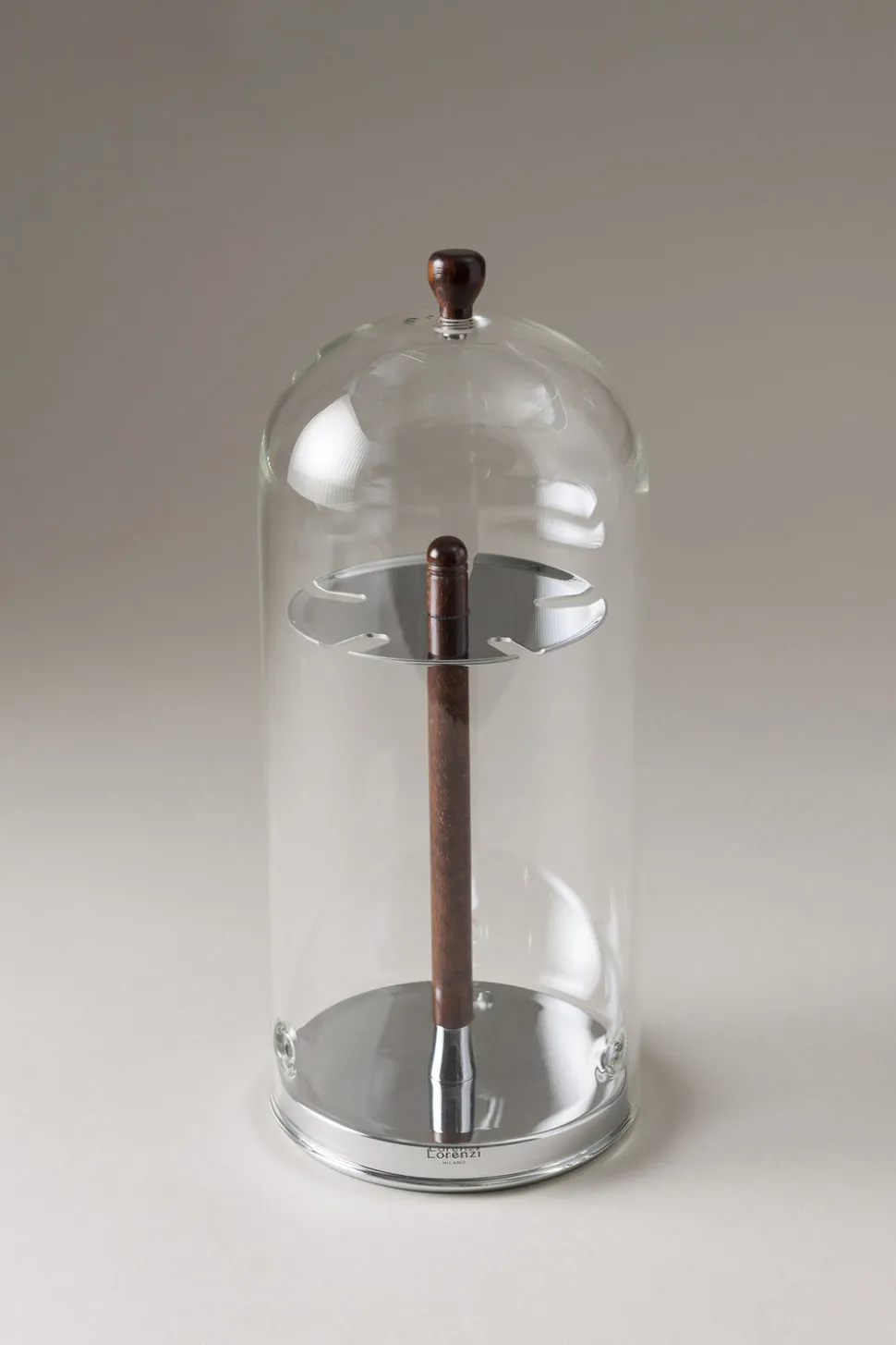 Wood Toilet tooth-brush holder with glass covering