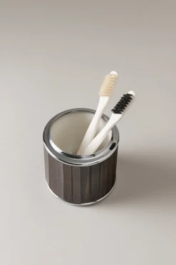 Wood Toilet toothbrush pot