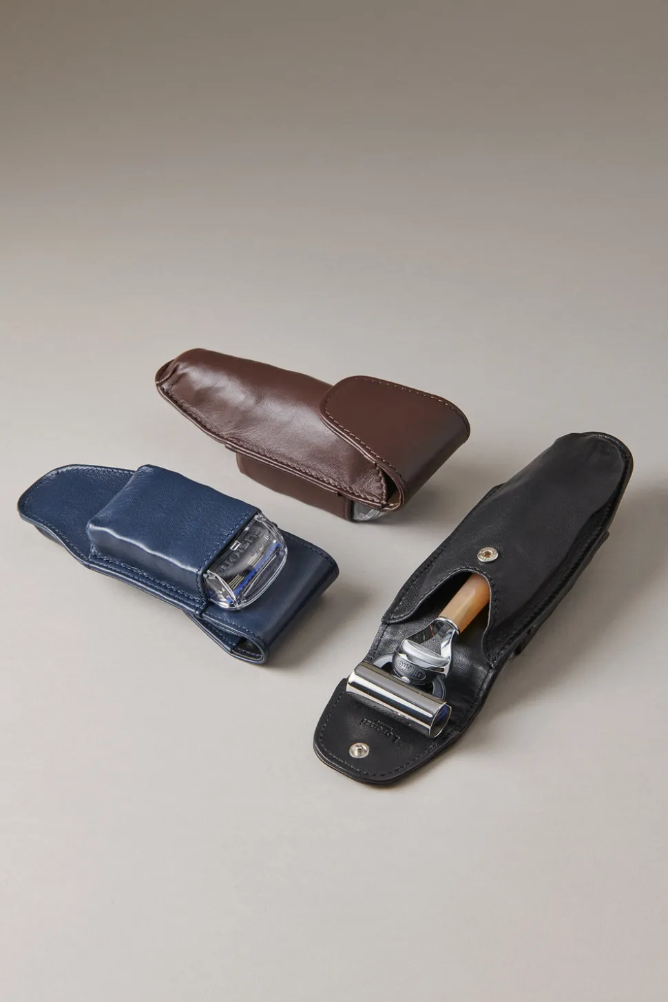 Zebu Fusion razor in zebù horn