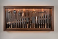 Zebu Large cabinet wall-mounted knives set