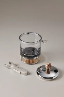 Zebu Sugar bowl for lumps with tong