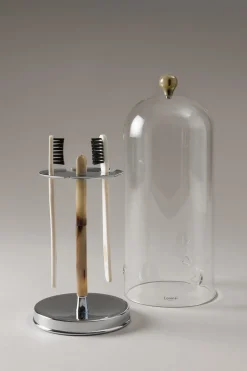 Zebu Toilet tooth-brush holder with glass covering